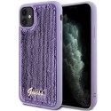 Etui Guess Sequin Script Metal na iPhone 11 / Xr - fioletowe Guess