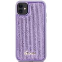 Etui Guess Sequin Script Metal na iPhone 11 / Xr - fioletowe Guess