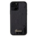 Etui Guess Sequin Script Metal na iPhone 12/12 Pro - czarne Guess