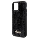 Etui Guess Sequin Script Metal na iPhone 12/12 Pro - czarne Guess