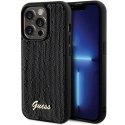 Etui Guess Sequin Script Metal na iPhone 13 Pro / 13 - czarne Guess