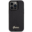 Etui Guess Sequin Script Metal na iPhone 13 Pro / 13 - czarne Guess