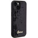 Etui Guess Sequin Script Metal na iPhone 14 / 15 / 13 - czarne Guess