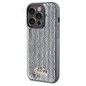 Etui Guess Sequin Script Metal na iPhone 14 Pro Max - srebrne Guess