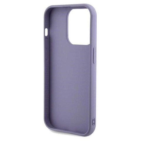 Etui Guess Sequin Script Metal na iPhone 14 Pro - fioletowe Guess