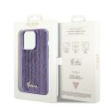 Etui Guess Sequin Script Metal na iPhone 14 Pro - fioletowe Guess