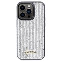 Etui Guess Sequin Script Metal na iPhone 14 Pro - srebrne Guess