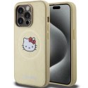 Etui Hello Kitty Leather Kitty Head MagSafe na iPhone 14 Pro - złote Hello Kitty