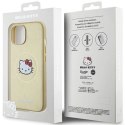 Etui Hello Kitty Leather Kitty Head MagSafe na iPhone 14 - złote Hello Kitty