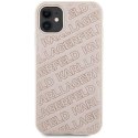 Etui Karl Lagerfeld Quilted K Pattern na iPhone 11 / Xr - różowe Karl Lagerfeld