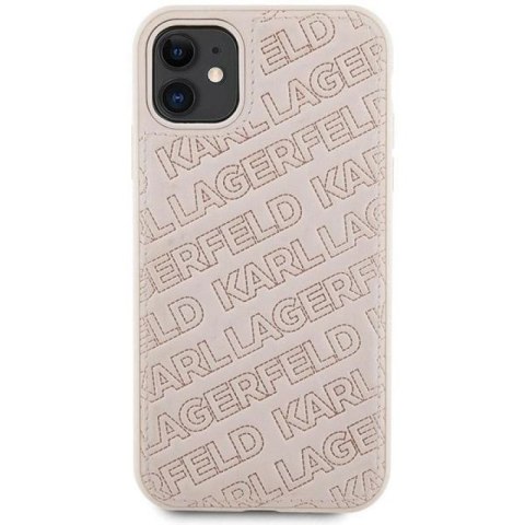 Etui Karl Lagerfeld Quilted K Pattern na iPhone 11 / Xr - różowe Karl Lagerfeld