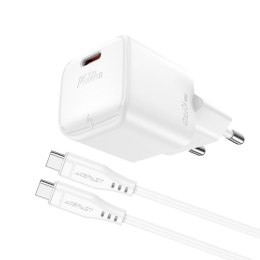 Ładowarka sieciowa Acefast A77 Mini PD 30W GaN + kabel USB-C - biała Acefast