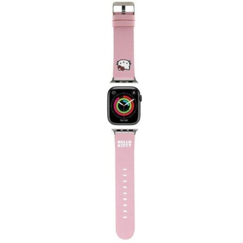 Pasek Hello Kitty Kitty Head na Apple Watch 38/40/41mm - różowy Hello Kitty
