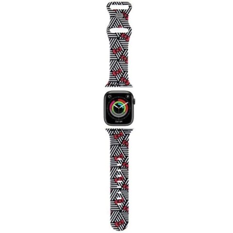 Pasek Hello Kitty Silicone Bows & Stripes na Apple Watch 38/40/41mm - czarny Hello Kitty