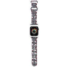 Pasek Hello Kitty Silicone Heads & Stripes na Apple Watch 38/40/41mm - czarny Hello Kitty