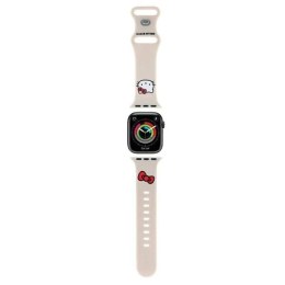 Pasek Hello Kitty Silicone Kitty Head na Apple Watch 38/40/41mm - beżowy Hello Kitty