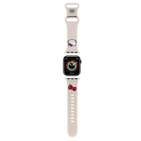 Pasek Hello Kitty Silicone Kitty Head na Apple Watch 38/40/41mm - beżowy Hello Kitty