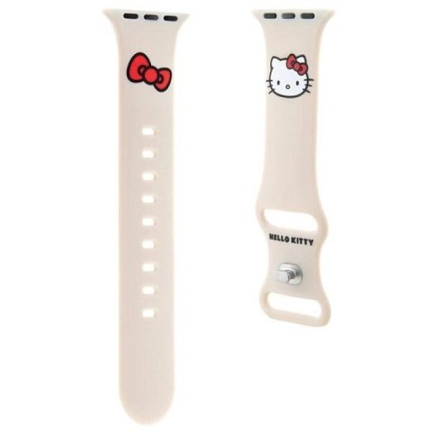 Pasek Hello Kitty Silicone Kitty Head na Apple Watch 38/40/41mm - beżowy Hello Kitty