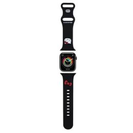 Pasek Hello Kitty Silicone Kitty Head na Apple Watch 38/40/41mm - czarny Hello Kitty