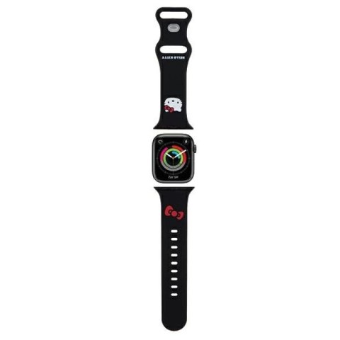 Pasek Hello Kitty Silicone Kitty Head na Apple Watch 38/40/41mm - czarny Hello Kitty