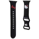 Pasek Hello Kitty Silicone Kitty Head na Apple Watch 38/40/41mm - czarny Hello Kitty