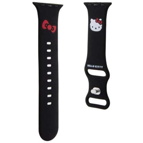 Pasek Hello Kitty Silicone Kitty Head na Apple Watch 38/40/41mm - czarny Hello Kitty