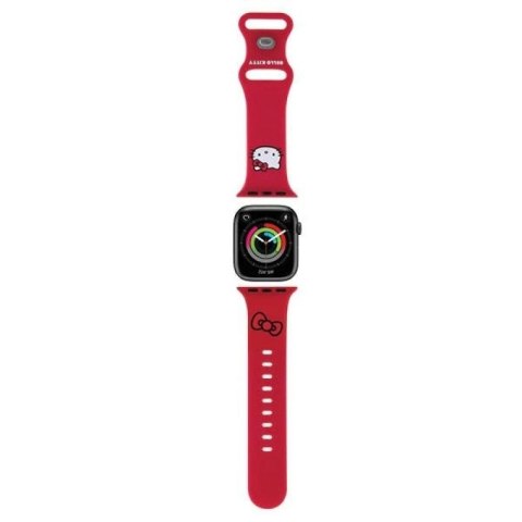 Pasek Hello Kitty Silicone Kitty Head na Apple Watch 38/40/41mm - czerwony Hello Kitty