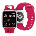 Pasek Hello Kitty Silicone Kitty Head na Apple Watch 38/40/41mm - czerwony Hello Kitty
