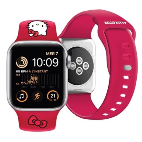 Pasek Hello Kitty Silicone Kitty Head na Apple Watch 38/40/41mm - czerwony Hello Kitty
