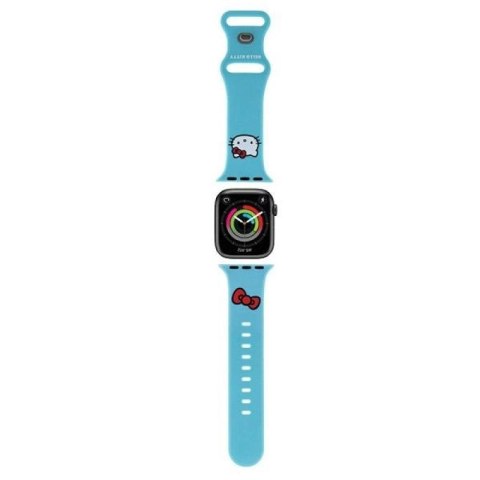 Pasek Hello Kitty Silicone Kitty Head na Apple Watch 38/40/41mm - niebieski Hello Kitty