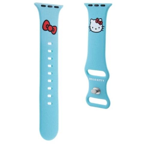 Pasek Hello Kitty Silicone Kitty Head na Apple Watch 38/40/41mm - niebieski Hello Kitty