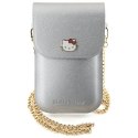 Torebka Hello Kitty Leather Metal Logo Chain - srebrna