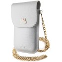 Torebka Hello Kitty Leather Metal Logo Chain - srebrna