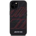Etui AMG Silicone Large Rhombuses Pattern MagSafe na iPhone 15 Plus / 14 Plus - czarne Mercedes