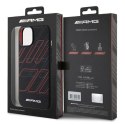Etui AMG Silicone Large Rhombuses Pattern MagSafe na iPhone 15 Plus / 14 Plus - czarne Mercedes