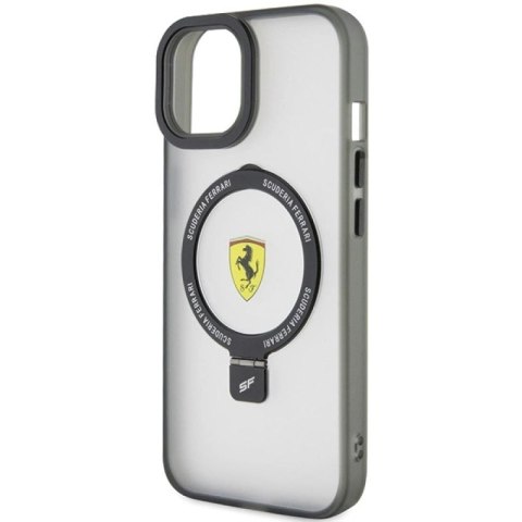 Etui Ferrari Ring Stand 2023 Collection MagSafe na iPhone 15 Plus / 14 Plus - czarne Ferrari