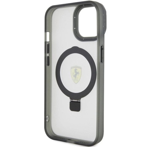 Etui Ferrari Ring Stand 2023 Collection MagSafe na iPhone 15 Plus / 14 Plus - czarne Ferrari