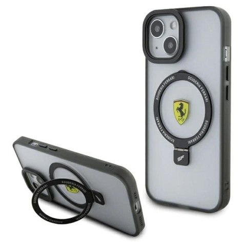Etui Ferrari Ring Stand 2023 Collection MagSafe na iPhone 15 Plus / 14 Plus - przezroczyste Ferrari