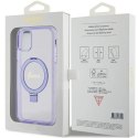 Etui Guess Ring Stand Script Glitter MagSafe na iPhone 11 / Xr - fioletowe Guess