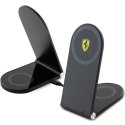 Ładowarka indukcyjna Ferrari Printed Logo MagSafe składana 2w1 15W - czarna Ferrari