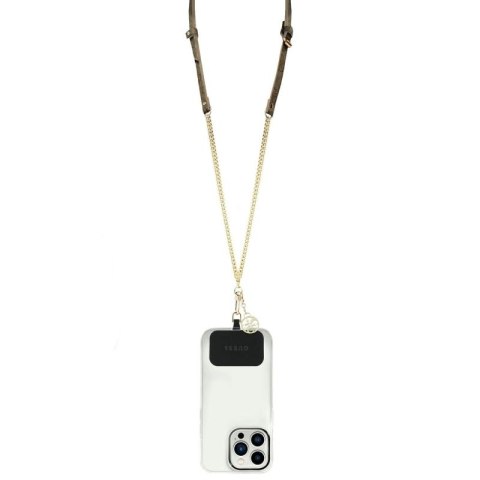 Pasek do telefonu Guess 4G Chain CBDY Strap - brązowy Guess