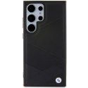 Etui BMW Signature Leather Crossing Lines Pattern na Samsung Galaxy S24 Ultra - czarne BMW
