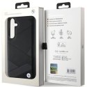 Etui BMW Signature Leather Crossing Lines Pattern na Samsung Galaxy S24+ - czarne BMW