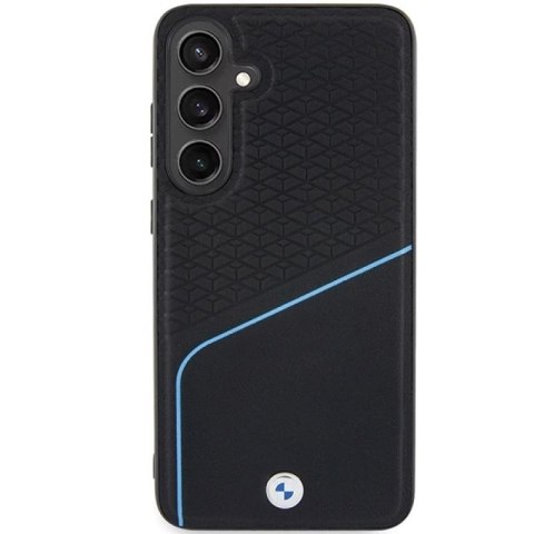 Etui BMW Signature Leather Textured & Line MagSafe na Samsung Galaxy S24 - czarne BMW