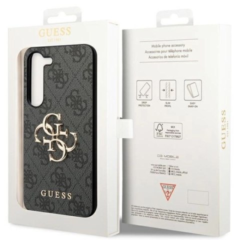 Etui Guess 4G Big Metal Logo na Samsung Galaxy S24 - czarne Guess