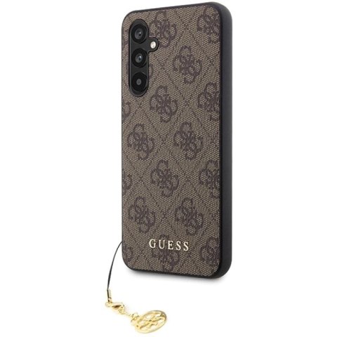 Etui Guess 4G Charms Collection na Samsung Galaxy S23 FE - brązowe Guess