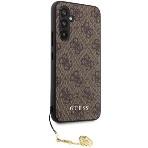 Etui Guess 4G Charms Collection na Samsung Galaxy S23 FE - brązowe Guess