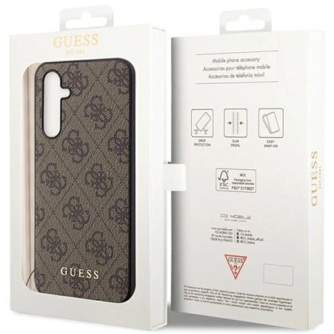 Etui Guess 4G Charms Collection na Samsung Galaxy S23 FE - brązowe Guess