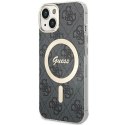 Etui Guess 4G MagSafe na iPhone 15 Plus / 14 Plus - czarne Guess