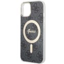 Etui Guess 4G MagSafe na iPhone 15 Plus / 14 Plus - czarne Guess